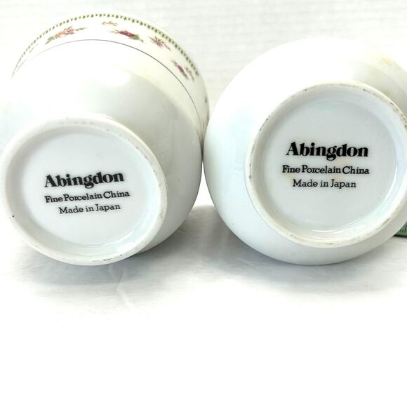 Vintage Abingdon Discontinued  Floral Fine Porcelain China Sugar/Creamer Japan - Picture 5 of 11
